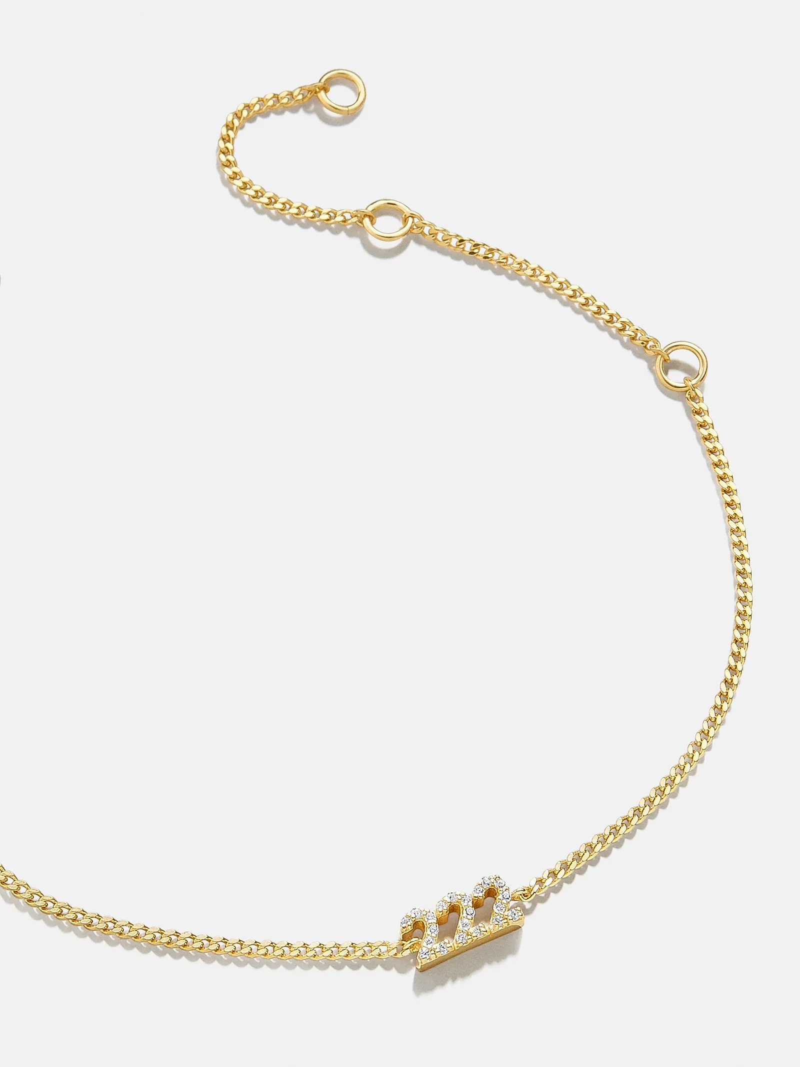 18K Gold Angel Number Custom Nameplate Bracelet - Gold