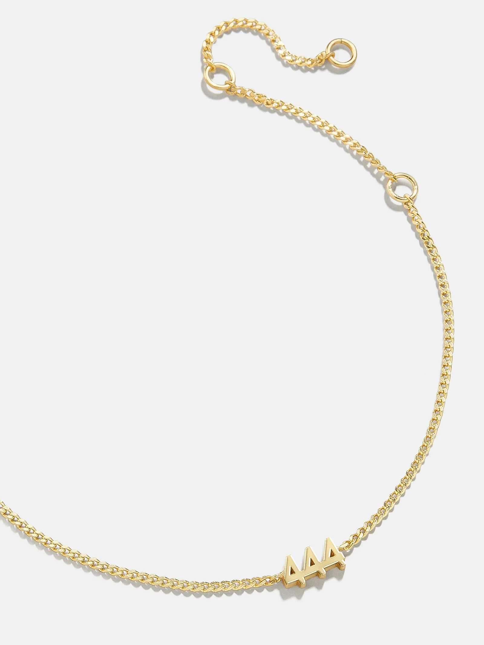 18K Gold Angel Number Custom Nameplate Bracelet - Gold