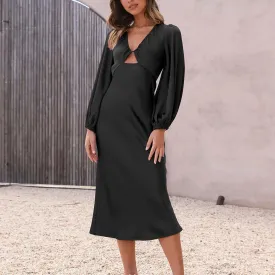 2024 Sexy Lace-Up Fashion Long Evening Party Midi Dress