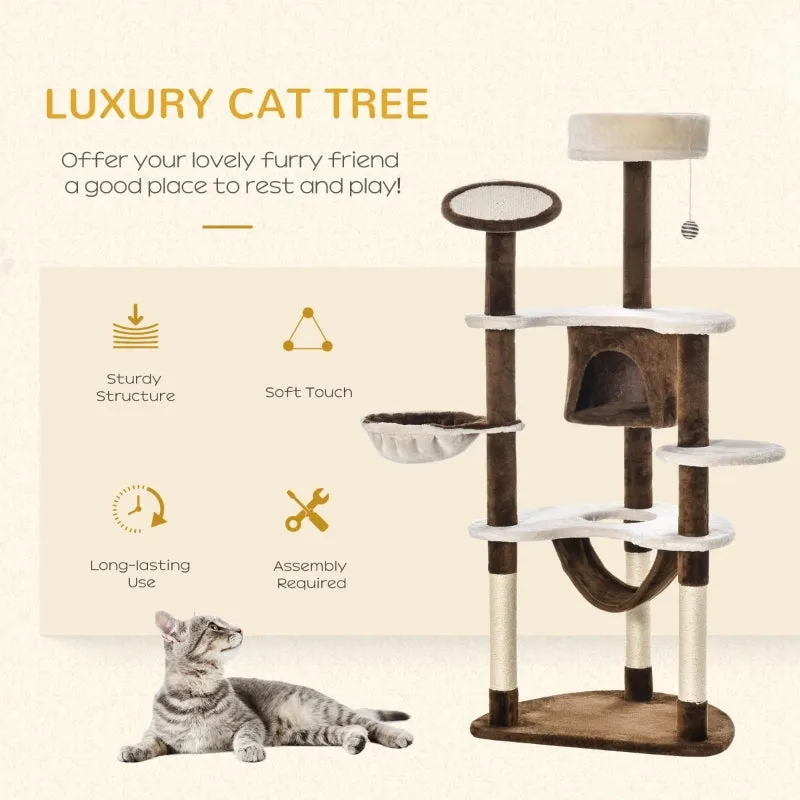 60" Cat Tree Condo with Hammock