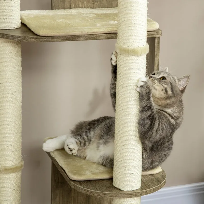65.2" Multi-Level Cat Tree - Cream White