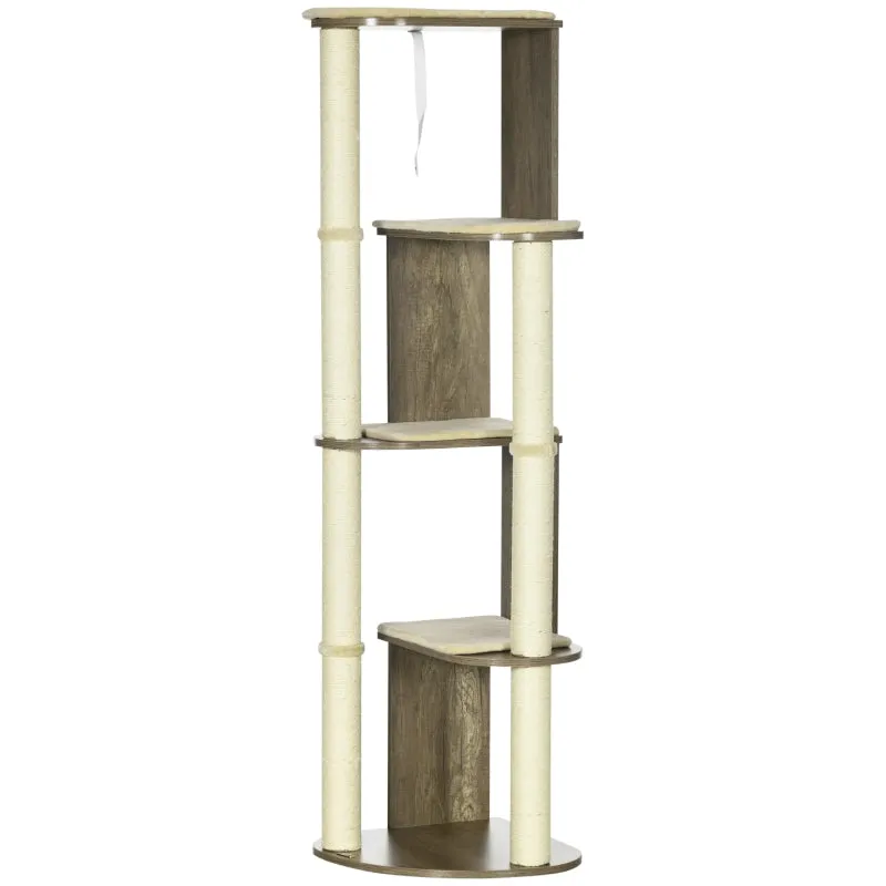 65.2" Multi-Level Cat Tree - Cream White