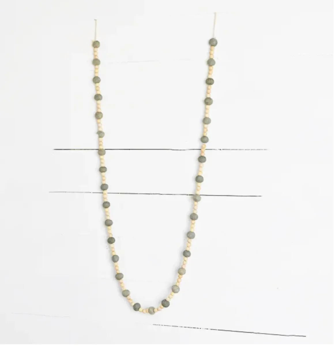 72" Wool & Wood Pom Garland PDSE21-03