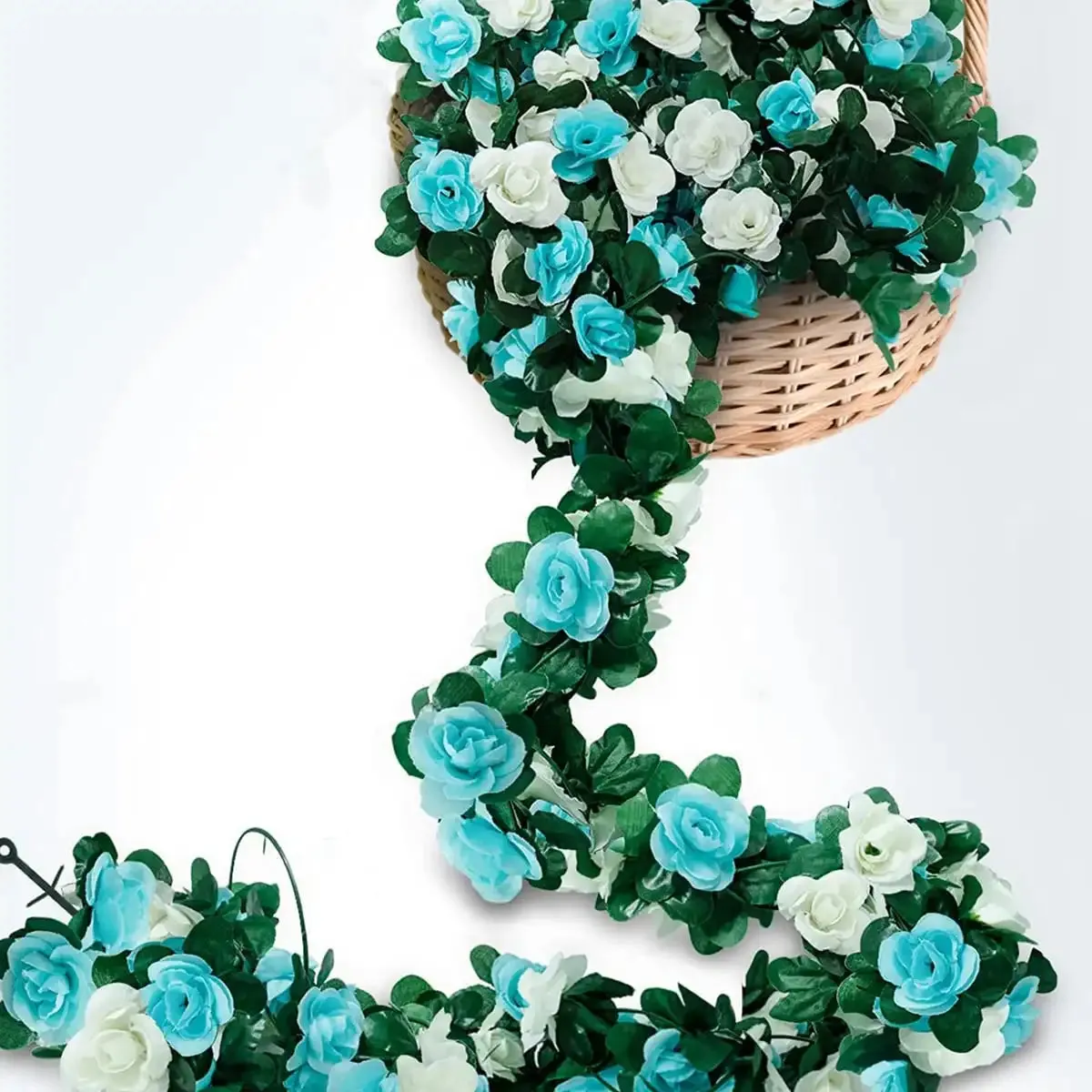 8.2 Feet Artificial Rose Flowers Garland - Perfect for Wedding, Home, and Room Decorations, Spring & Autumn