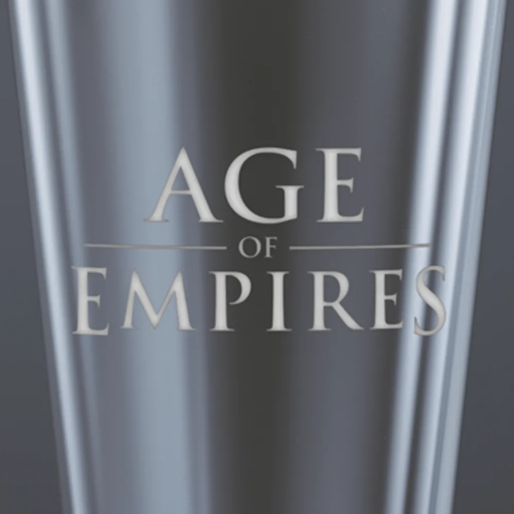 High-Quality Age of Empires Logo-Engraved Pint Glass for Gamers
