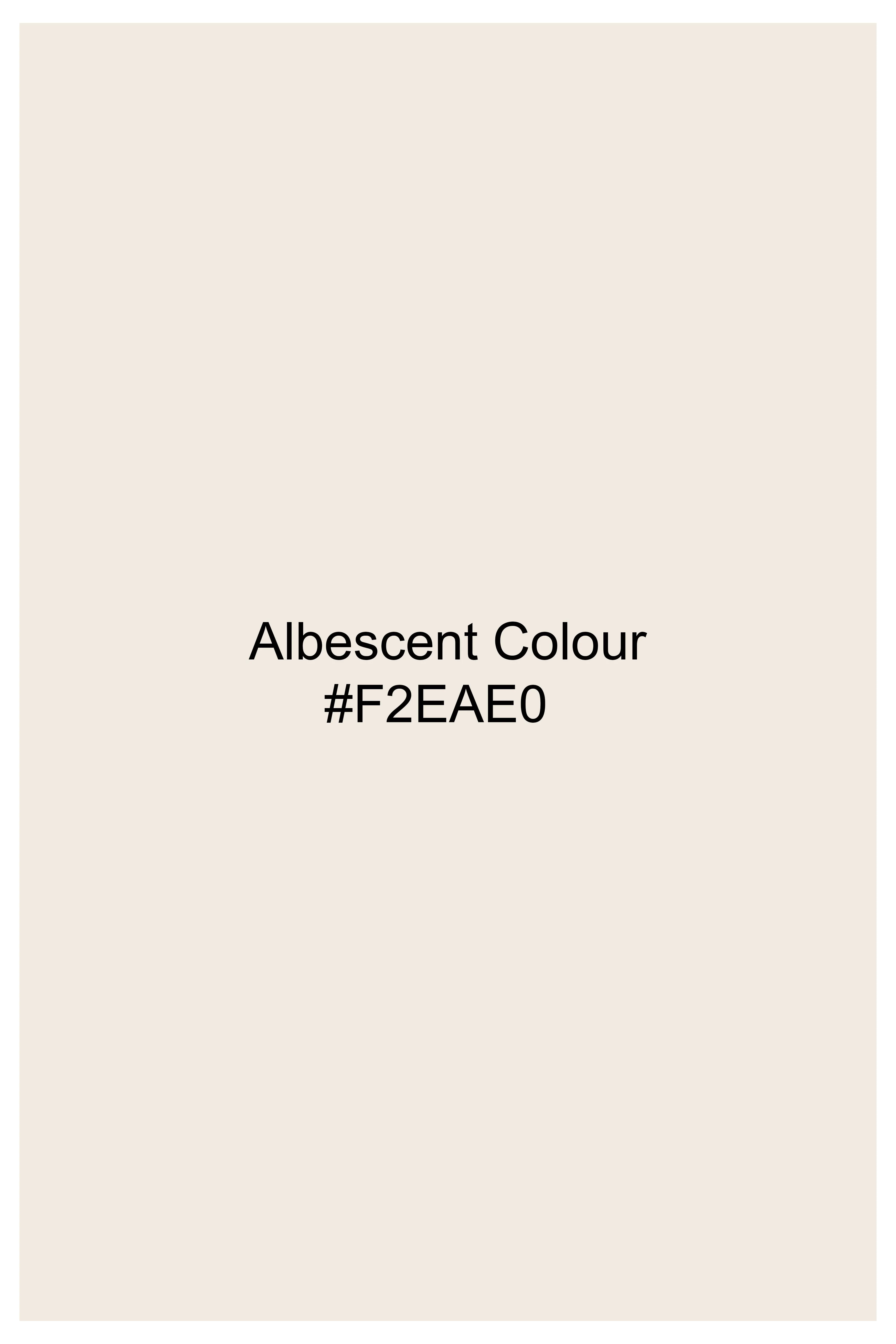 Albescent Cream Viscose Embroidered Designer Kurta