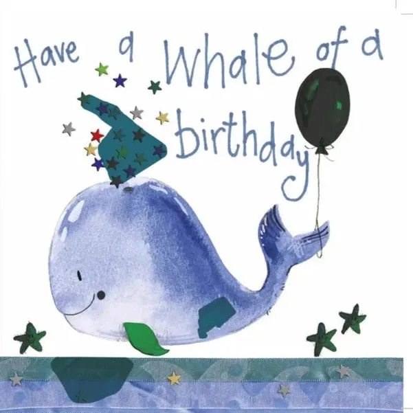 Alex Clark Whale Birthday Card