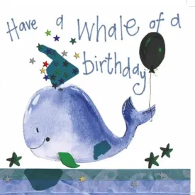 Alex Clark Whale Birthday Card