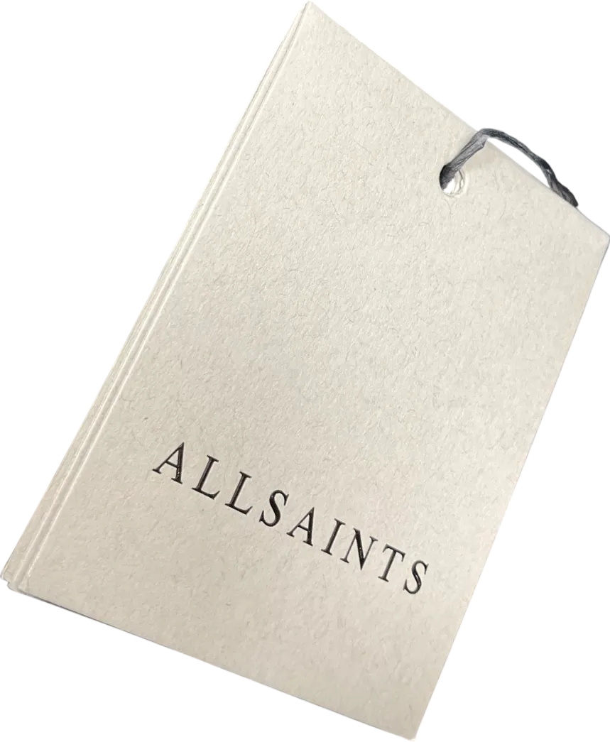 All Saints Black Arla Lea Leather Shorts UK 6