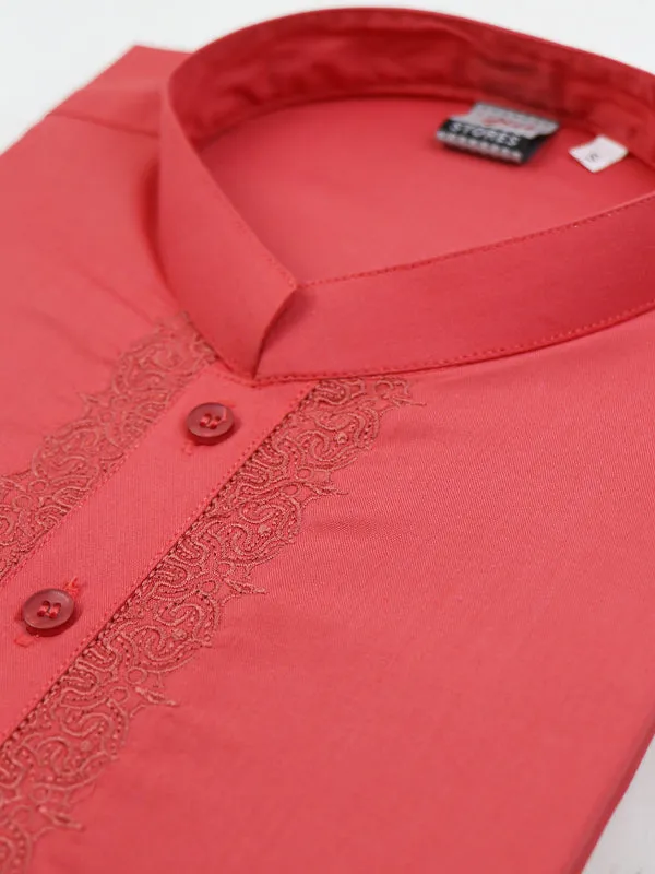 AM Men's Festive Embroidery Kurta Punch