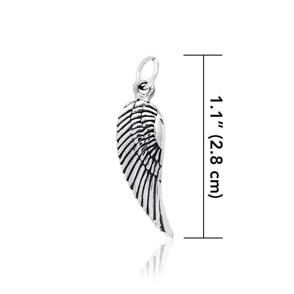 Angel Wing Silver Charm TCM309