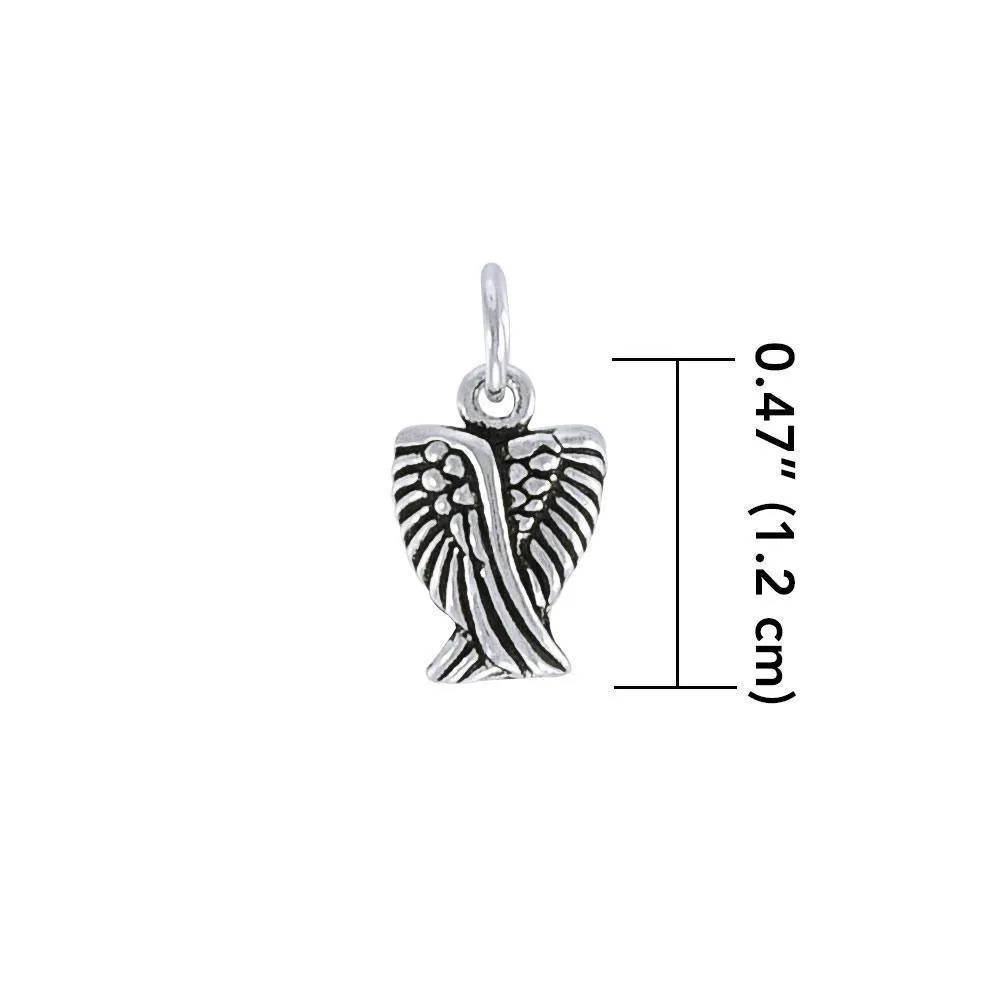 Angel Wing Silver Charm TCM527