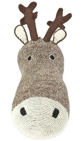 Anne-Claire Petit Reindeer Head Crochet - Choco