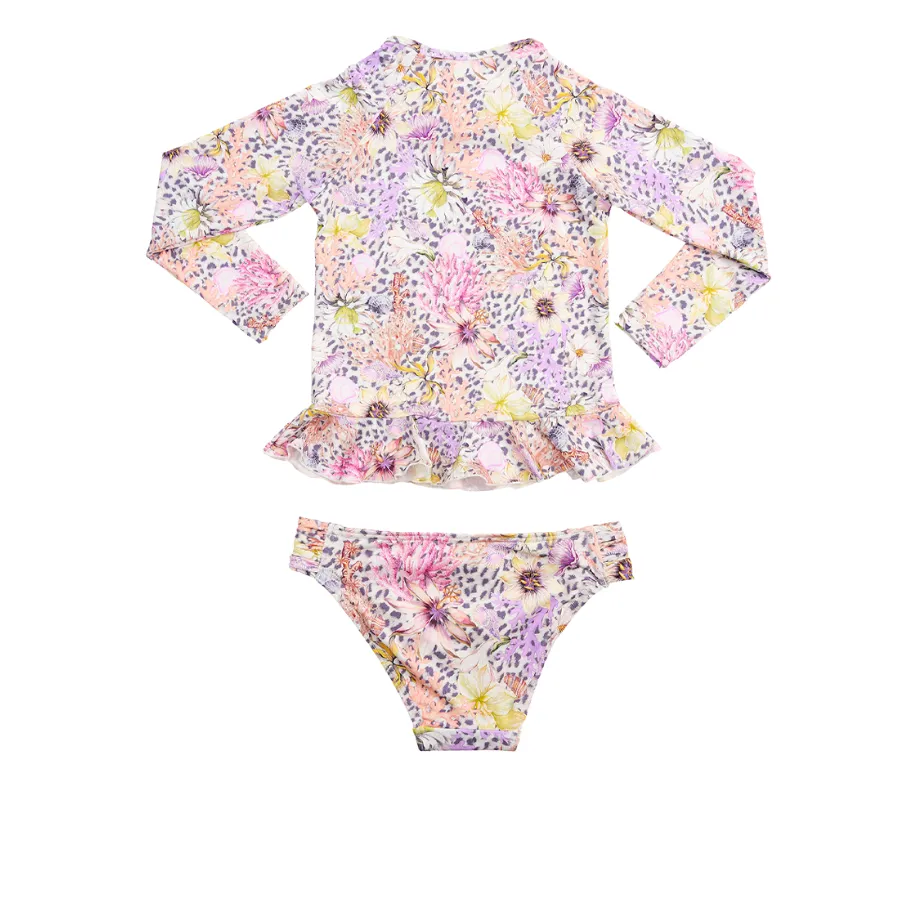 Aqua Blu Jr Long Sleeve Rash Vest Set AG2234DY - Daisy