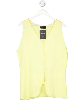 ASOS Yellow Knitted V Neck Waistcoat UK L