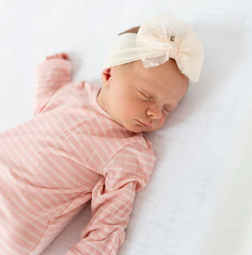 Baby Bling Pleated Tulle Tab Headband