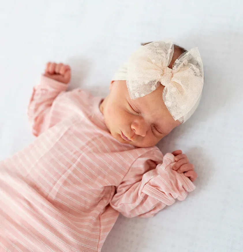 Baby Bling Pleated Tulle Tab Headband