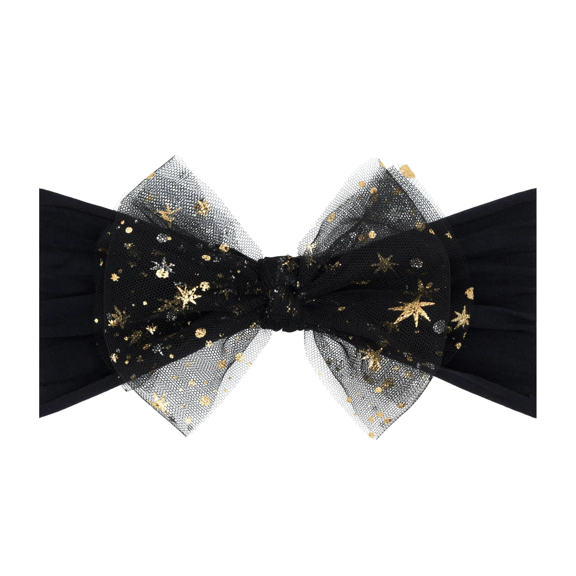 Baby Bling® Tulle FAB® soft nylon headband with tulle bow: Pleated Blush