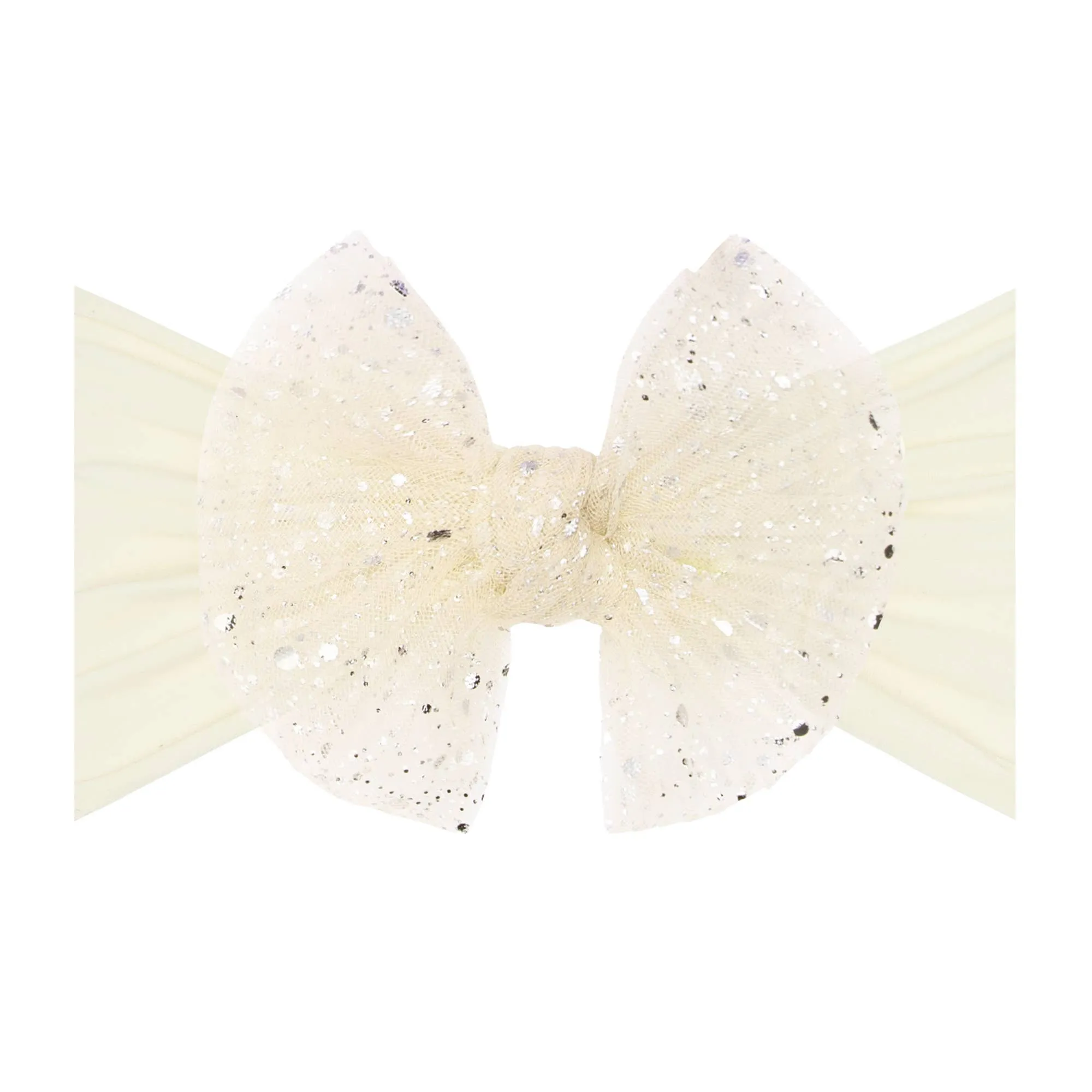 Baby Bling® Tulle FAB® soft nylon headband with tulle bow: Pleated Blush