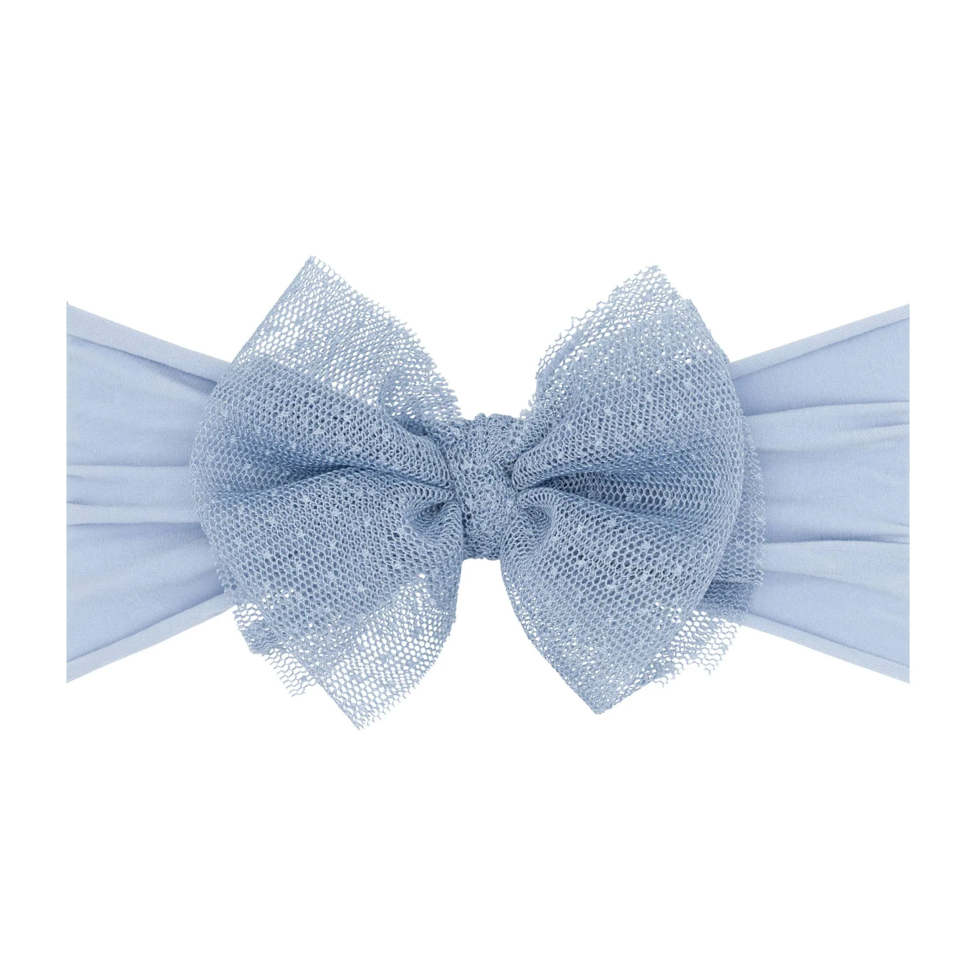 Baby Bling® Tulle FAB® soft nylon headband with tulle bow: Pleated Blush