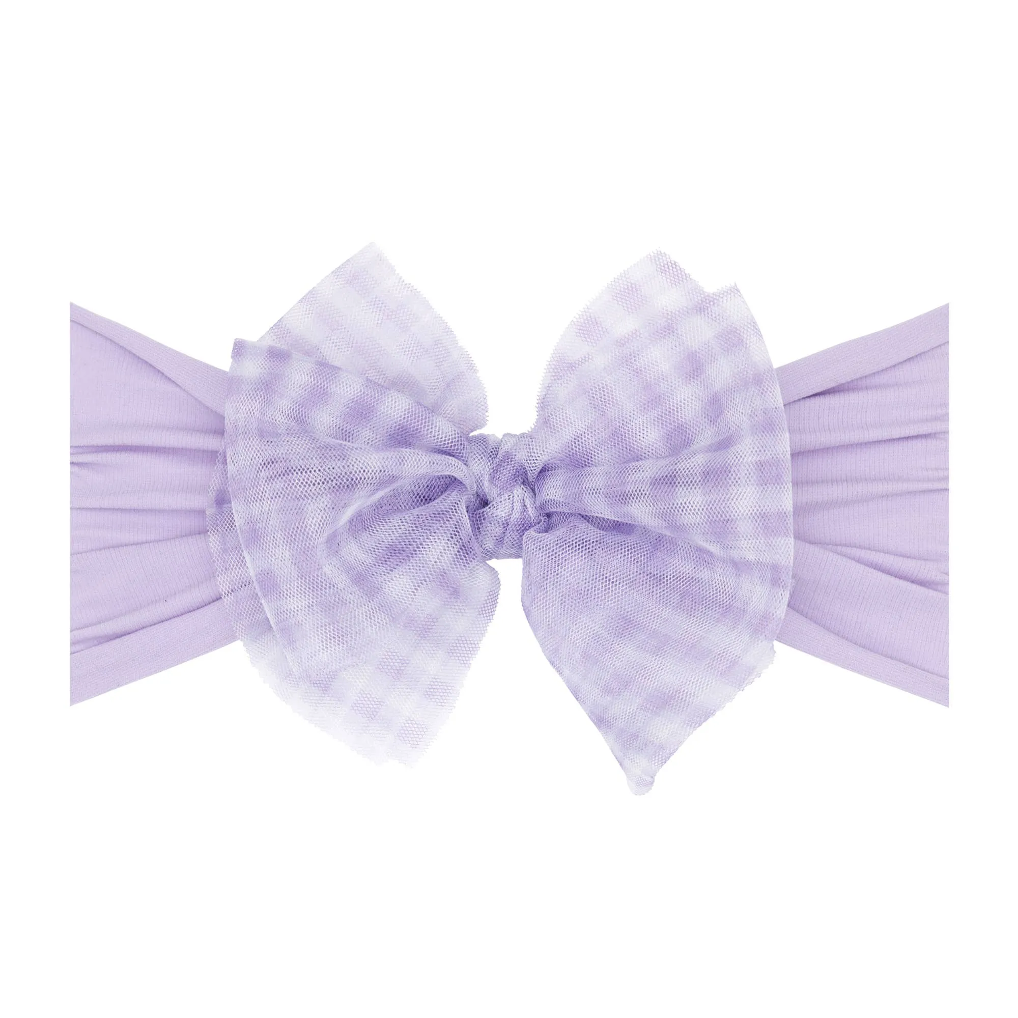 Baby Bling® Tulle FAB® soft nylon headband with tulle bow: Pleated Blush