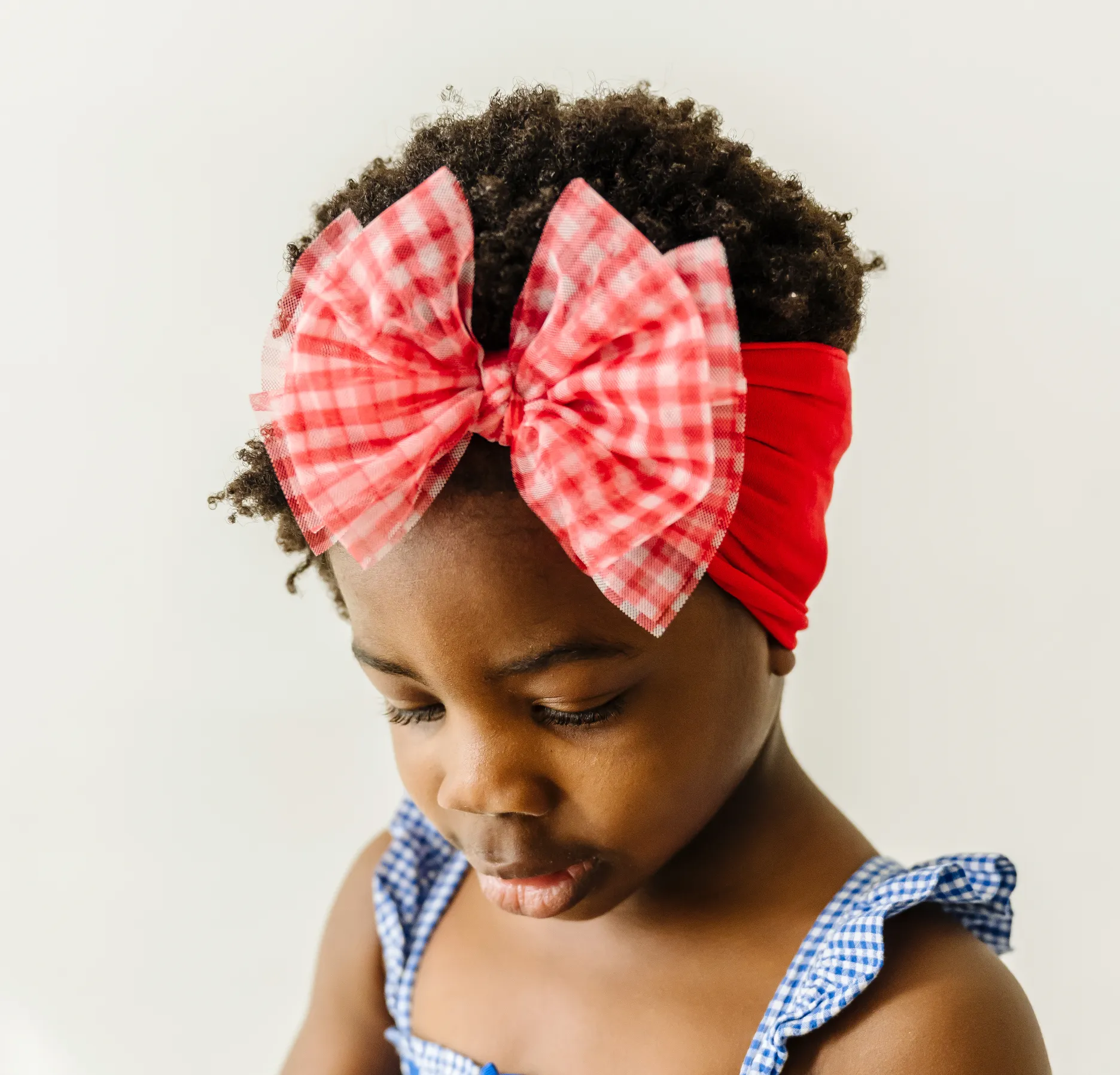 Baby Bling® Tulle FAB® soft nylon headband with tulle bow: Pleated Blush