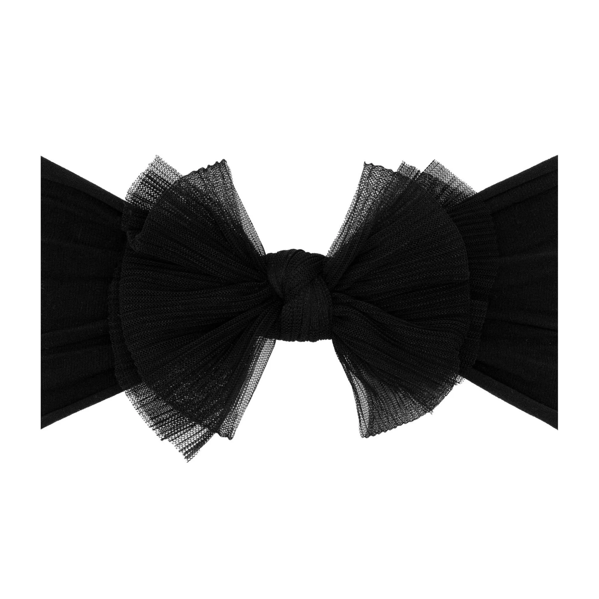 Baby Bling® Tulle FAB® soft nylon headband with tulle bow: Pleated Blush