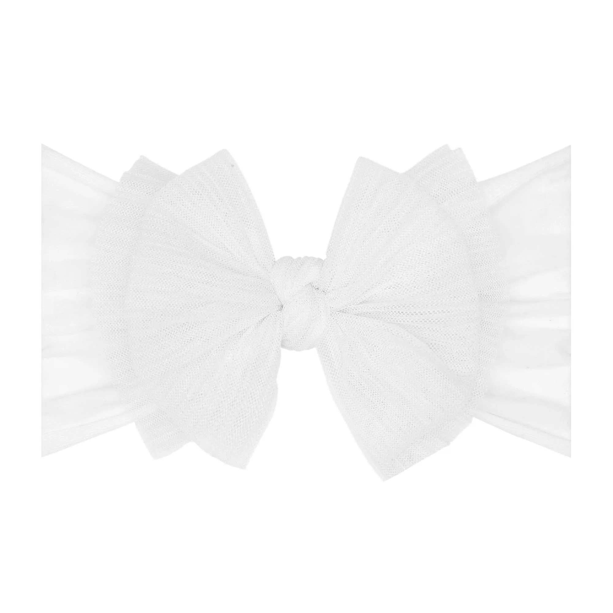 Baby Bling® Tulle FAB® soft nylon headband with tulle bow: Pleated Blush