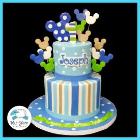 Baby Mickey 1st Birthday Cake