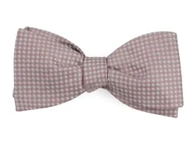 Be Married Checks Mauve Stone Bow Tie