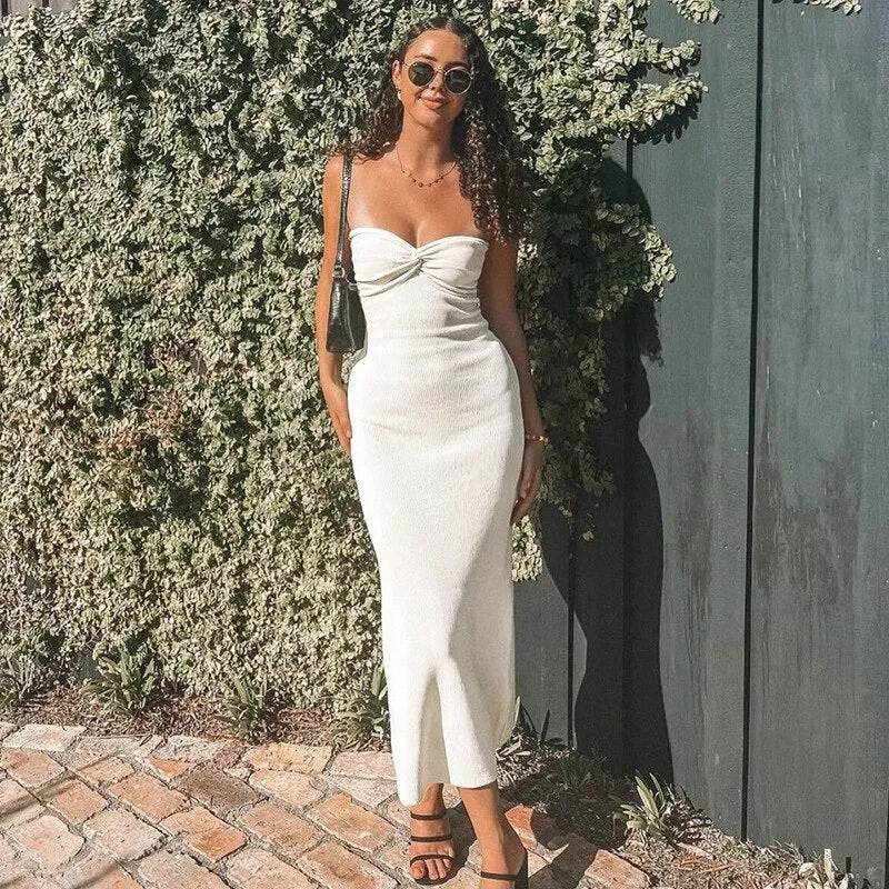BerriesJam - Backless Sleeveless Slim Sexy Strapless Maxi Dress