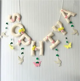 Birds & Butterflies Name Bunting/Garland