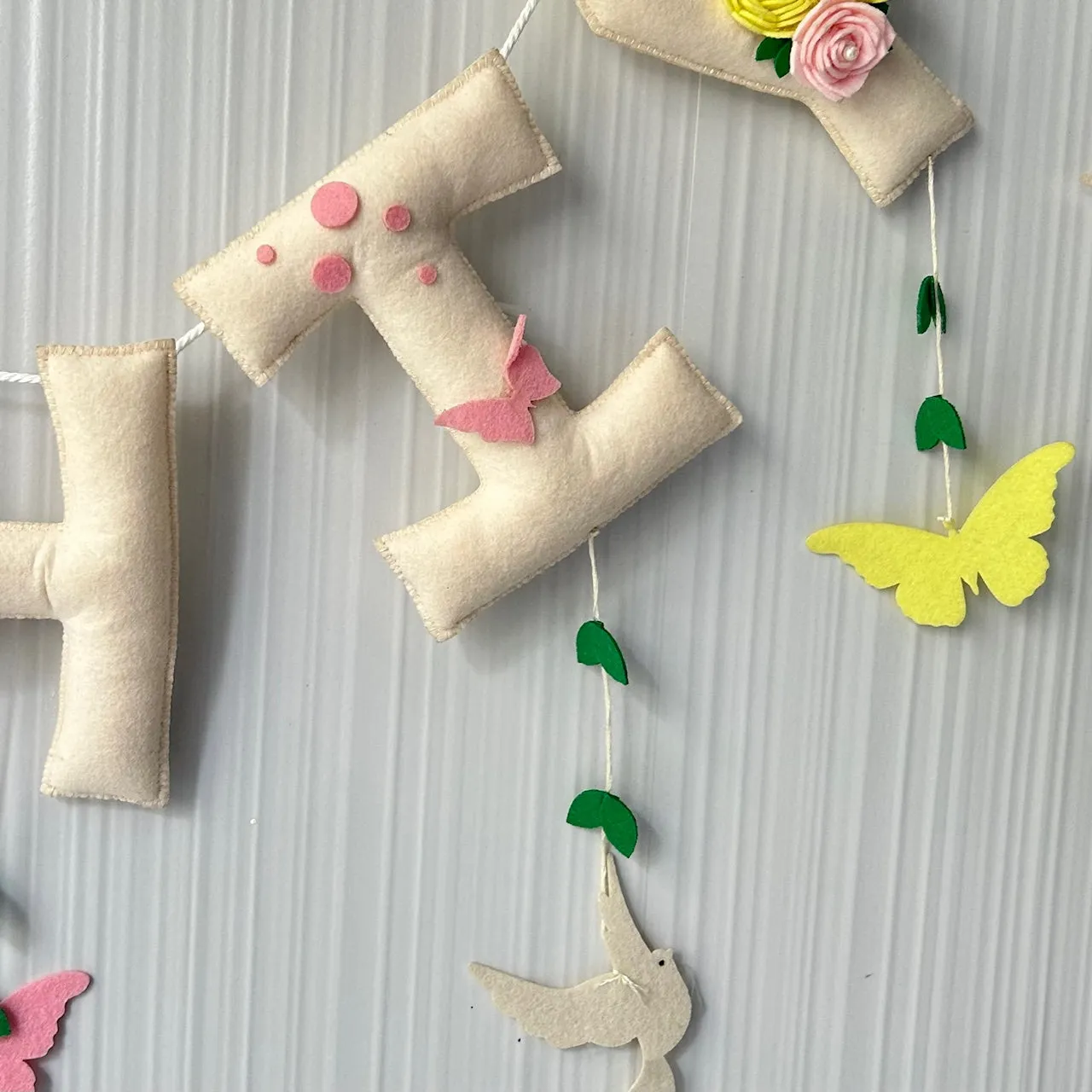 Birds & Butterflies Name Bunting/Garland
