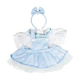Blue Pin Stripe W/Headband Dress