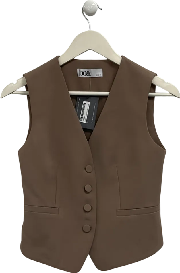 BOA Beige Effortless Waistcoat UK XS