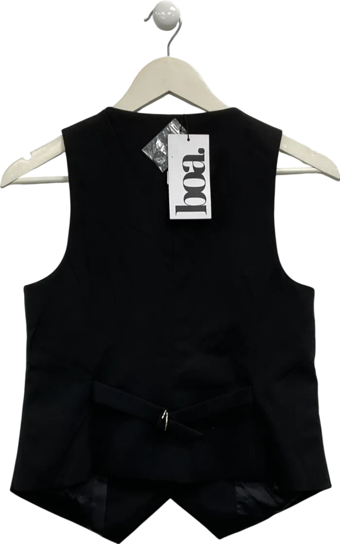 BOA Black Boxy Waistcoat UK S