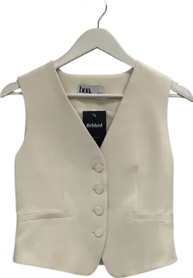 BOA Cream Classic Tailored Waistcoat UK XS