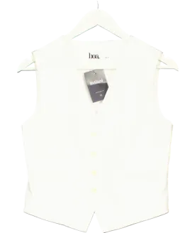 BOA White Tailored Linen Waistcoat UK XS