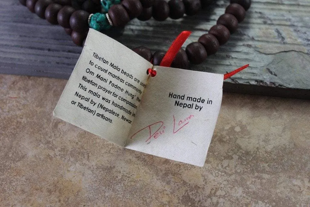 Bodhi Seed with Turquoise Spacers