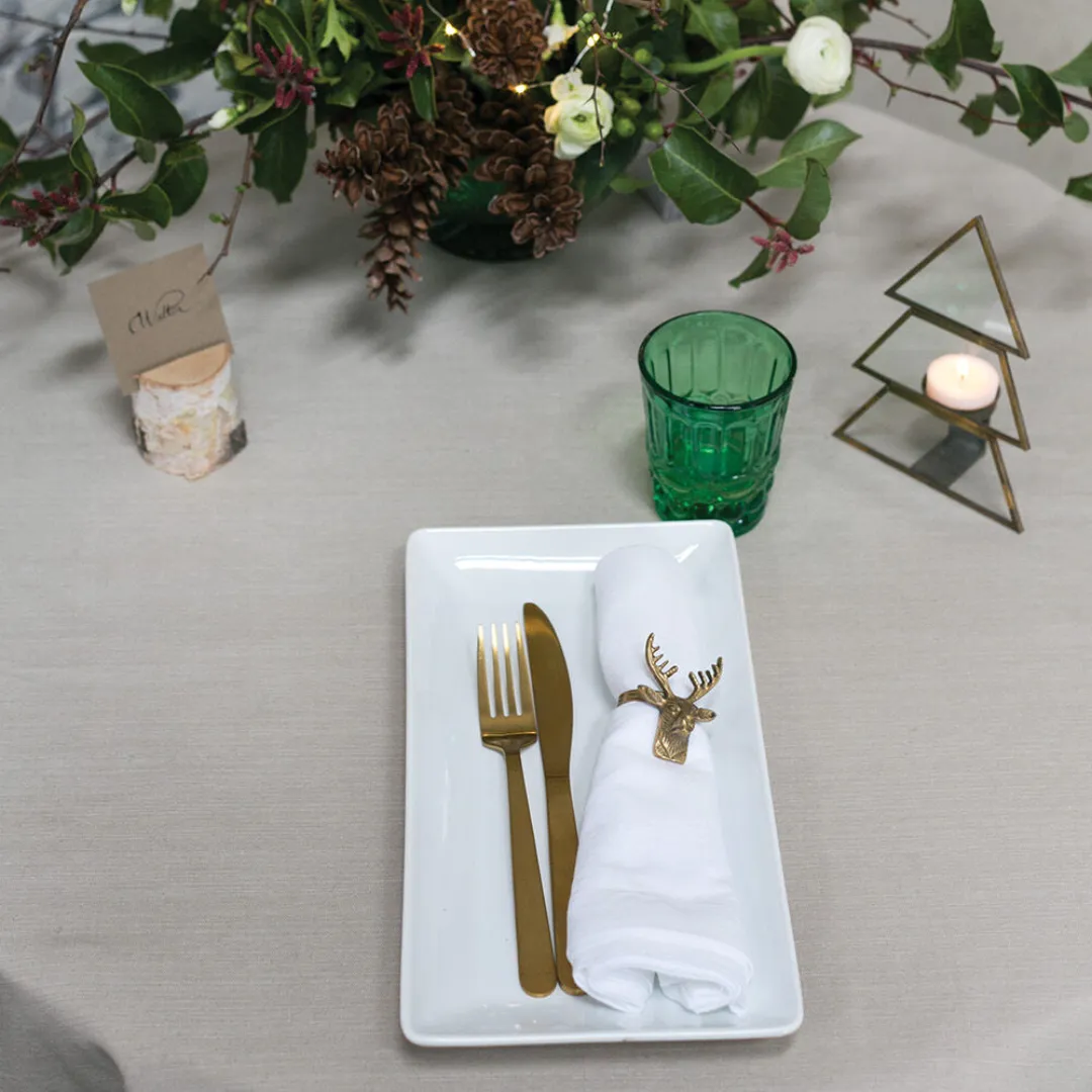 Brass Buck Napkin Rings
