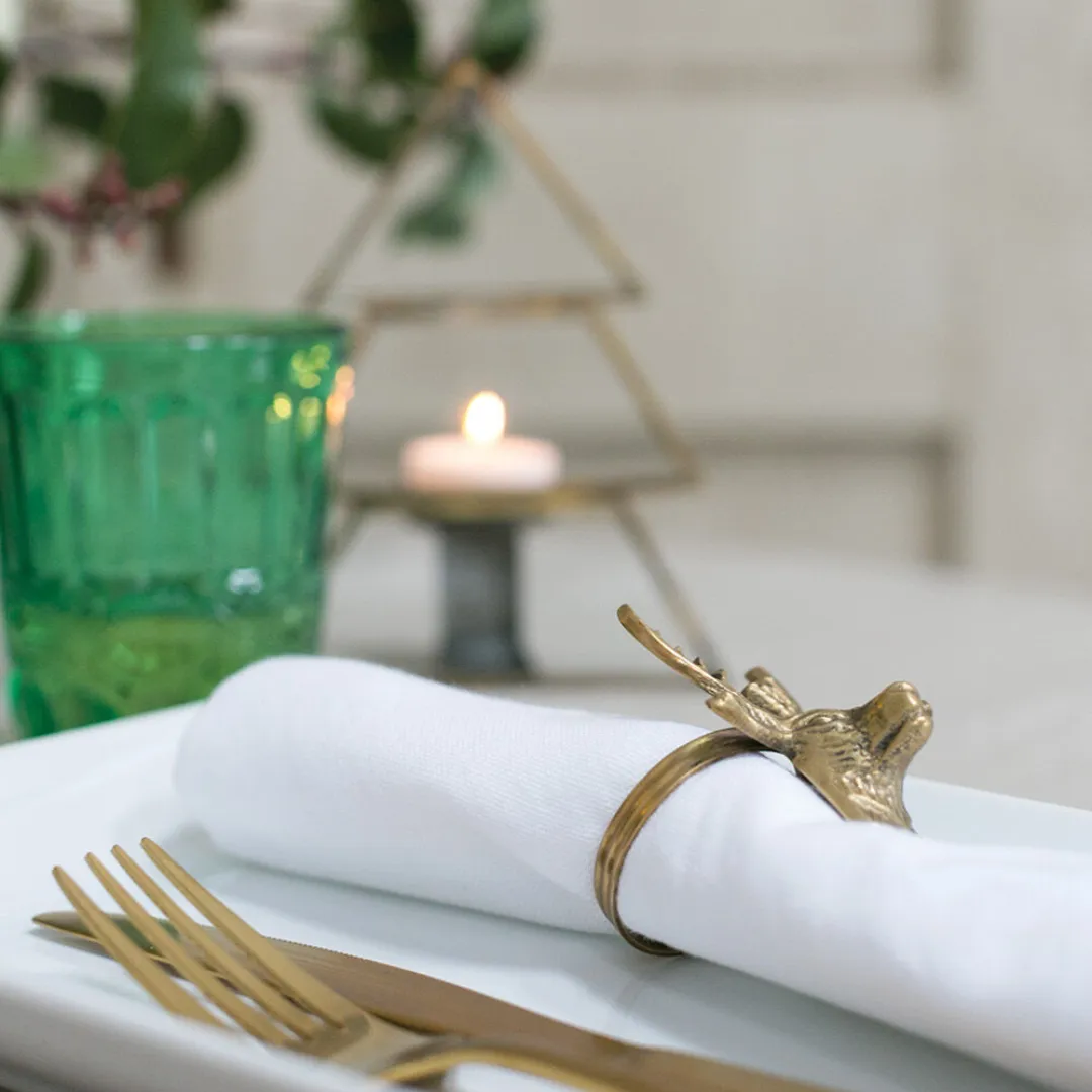 Brass Buck Napkin Rings
