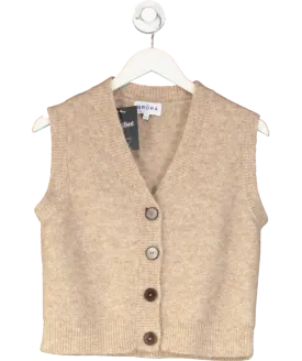 Brora Beige Knitted Waistcoat UK 8