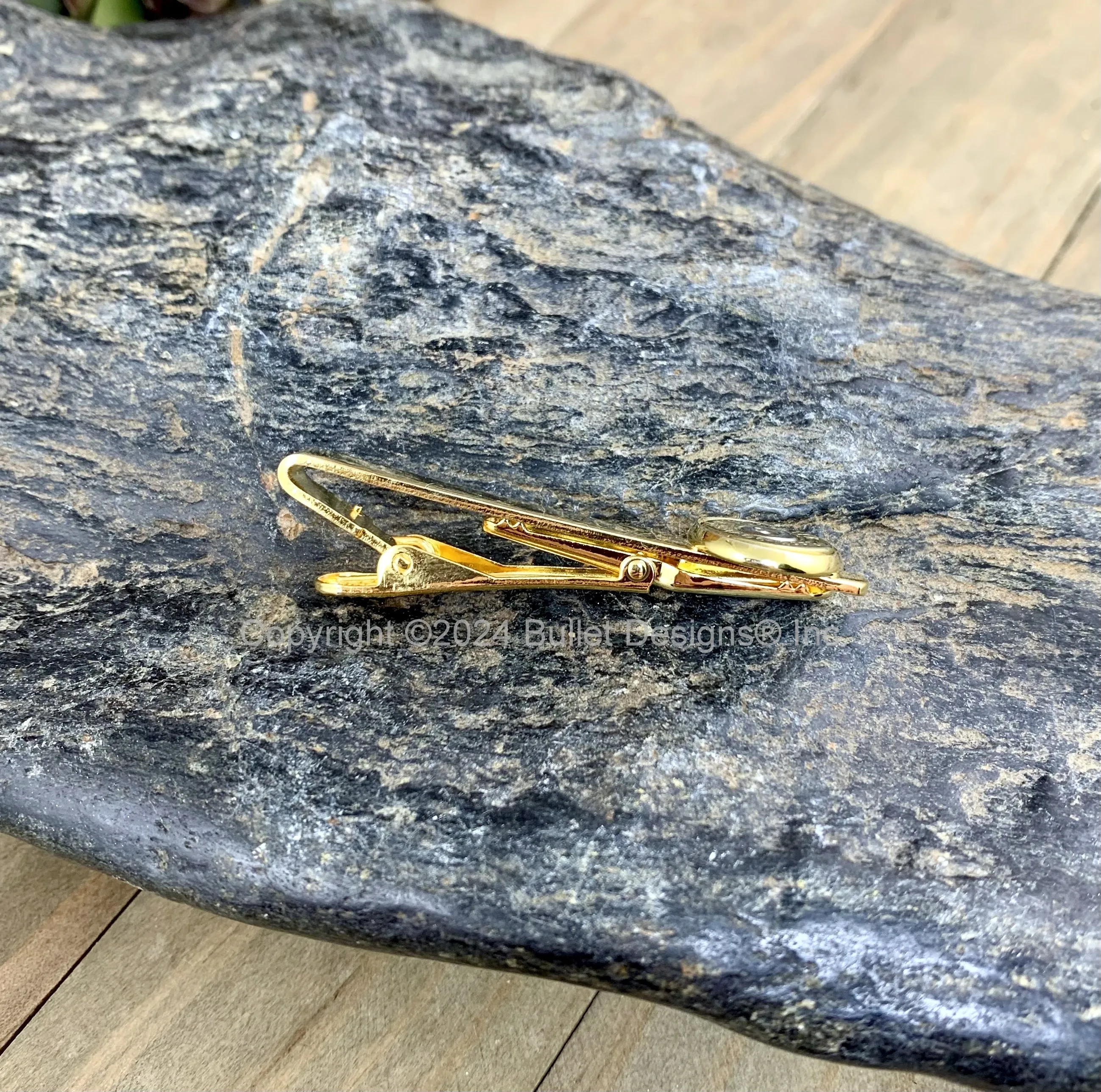 Bullet Tie Clip, Winchester Brass Bullet, Gold, Accessories, Gift Him, Men's, 22-250, 45 Auto, 308, 30-06, 243, 270, 6.5 Creedmoor