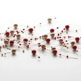 Burgandy Gold Bead Garland