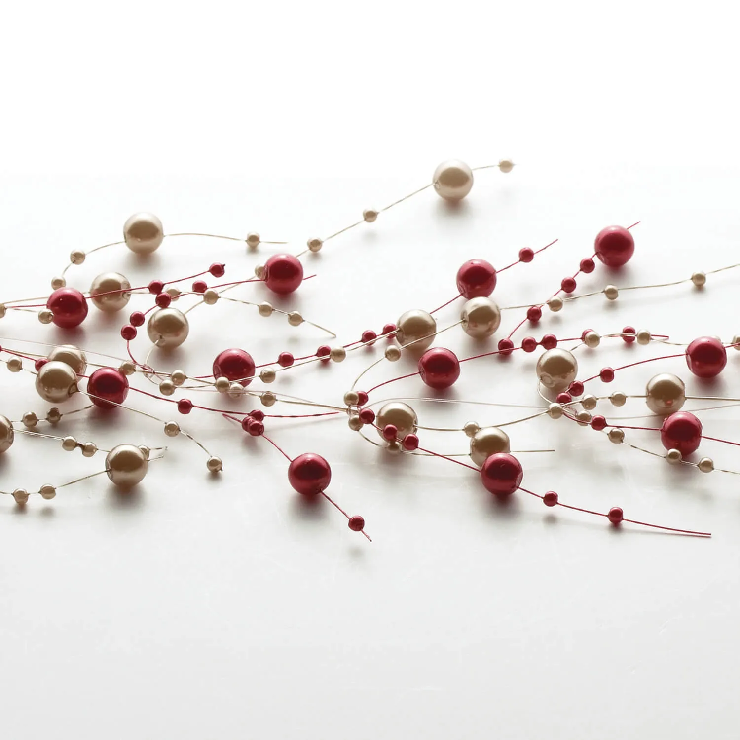 Burgandy Gold Bead Garland