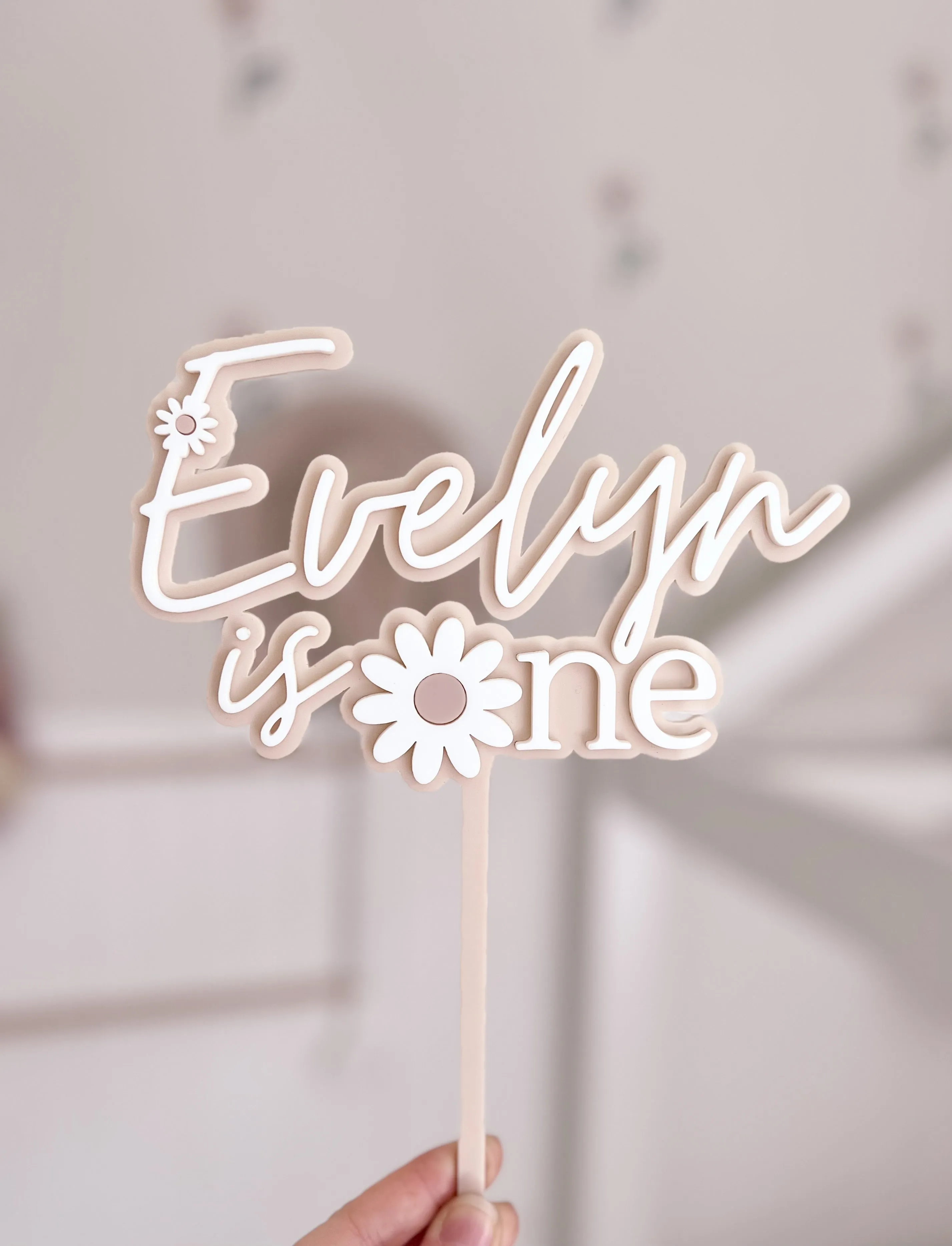 Cake Topper - Daisy theme