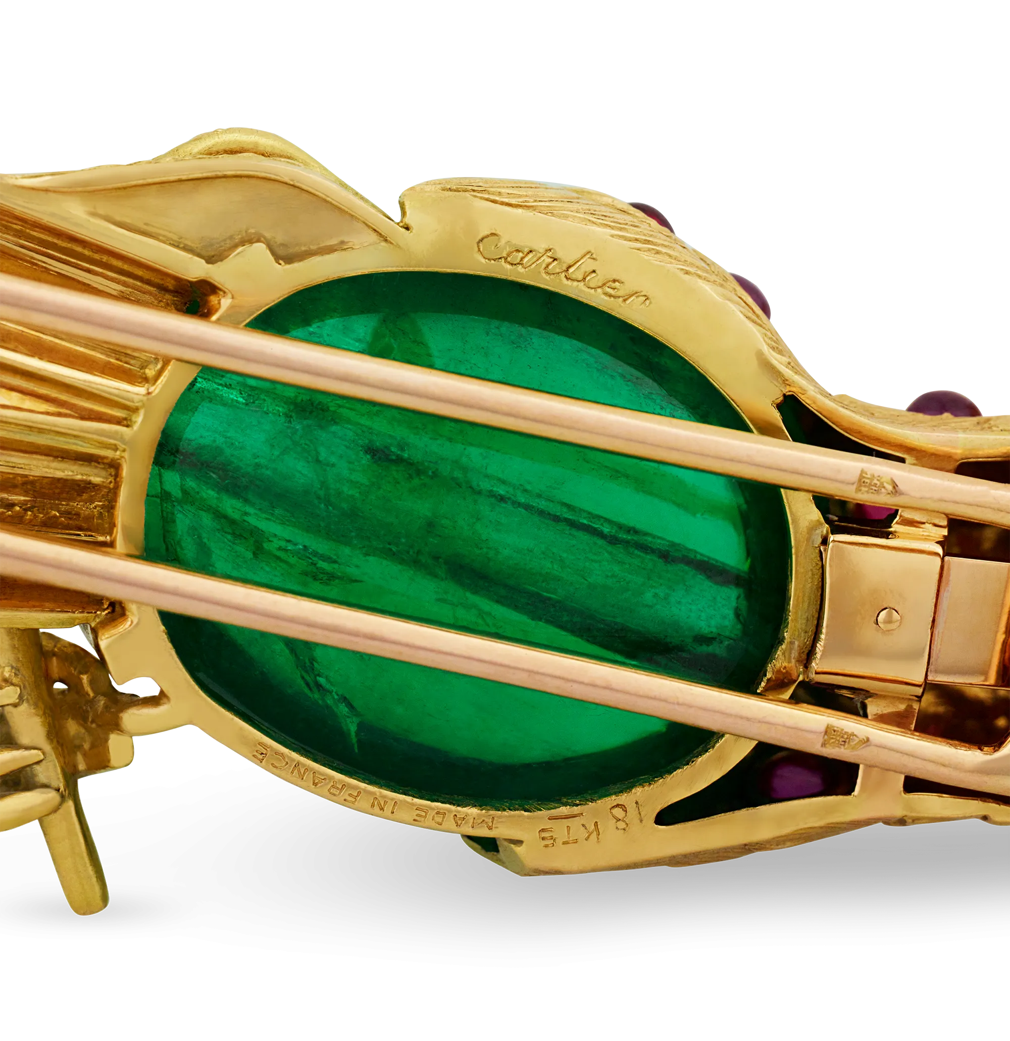 Cartier Colombian Emerald Bird Brooch, 45.00 carats