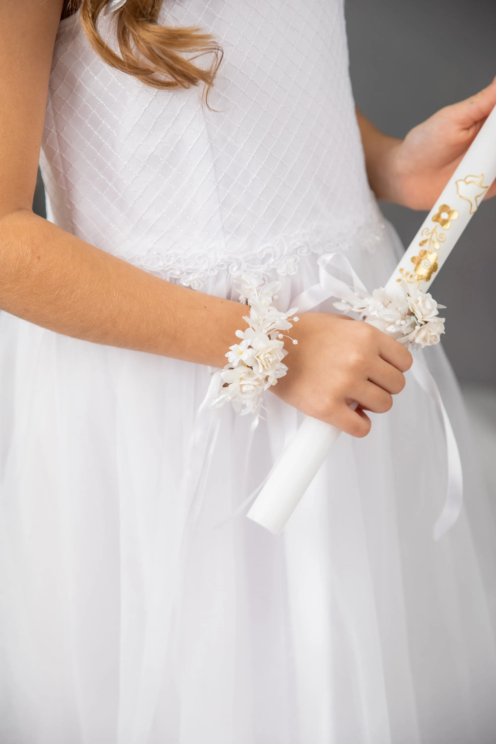 Communion Set - garland/earrings/bracelet/candle decor