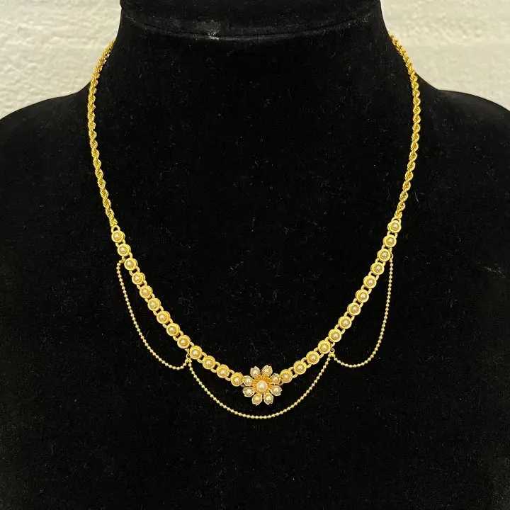 Edwardian 15ct Pearl Garland Necklace