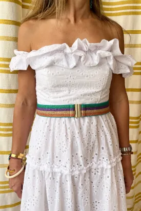 ELASTIC BELT “ RAINBOW GLITTER"